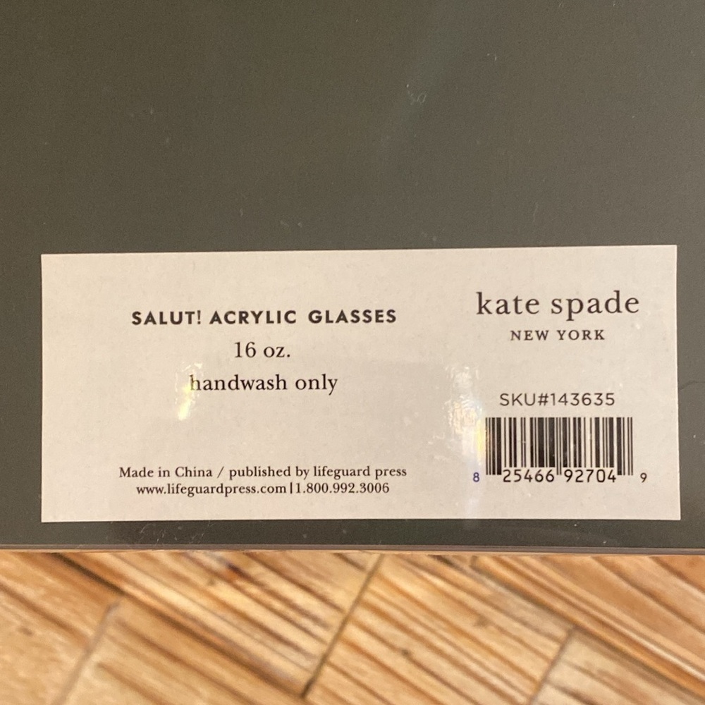 NWT Kate Spade Salut! Acrylic Glasses - Picture 8 of 8